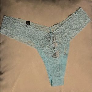 Victoria’s Secret Lacie Baby Blue Thongs -One Size Fits All